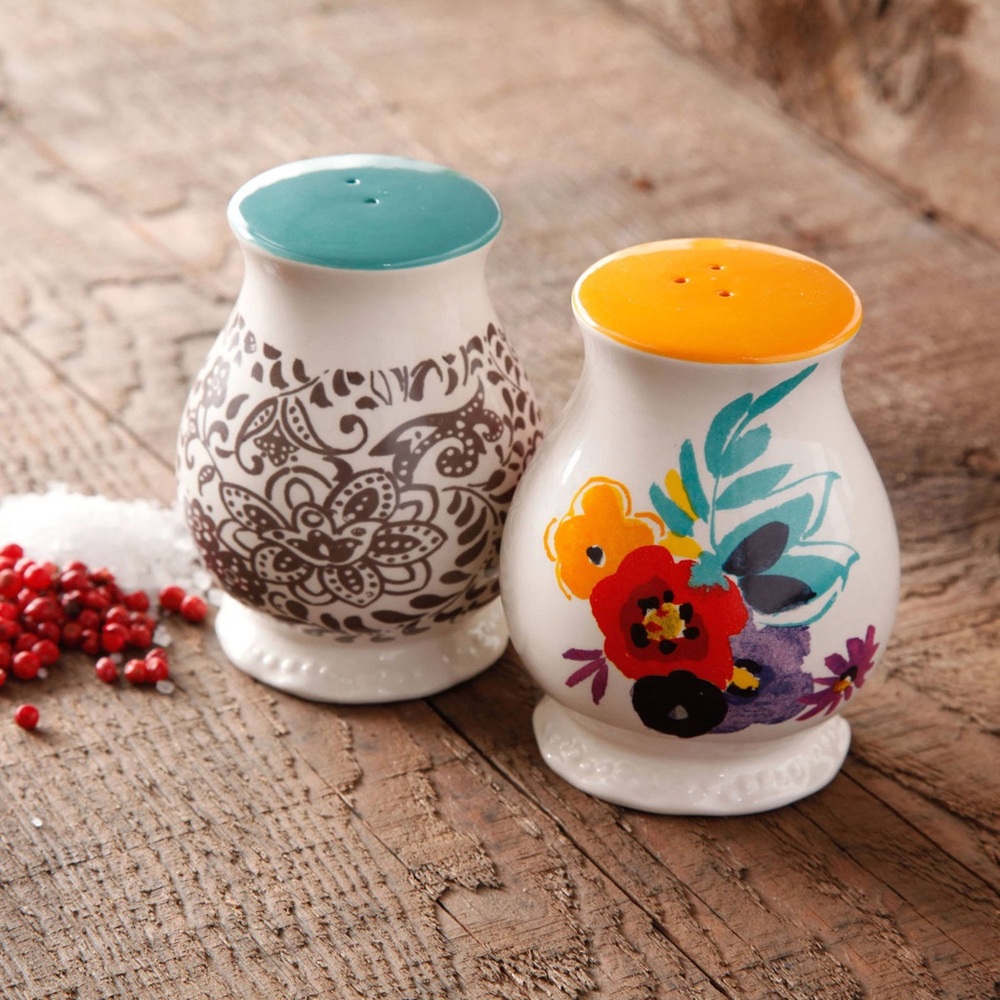 Last Set 🌺 NWOT Pioneer Woman Flea Market Salt and Pepper Shakers